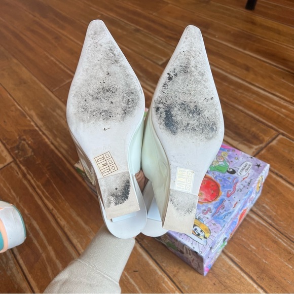 Jeffrey Campbell AESTHETIC White Crinkle Patent Heel - Picture 6 of 9